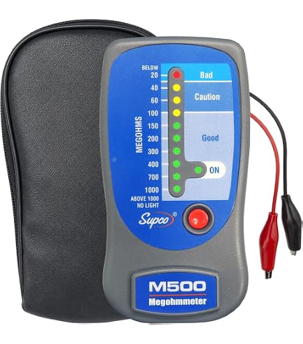 Megger 212159 Analog Insulation Tester, Hand-Crank Powered, 100